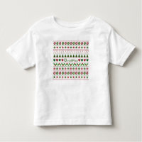 Love Christmas Motifs Pattern Green White Red