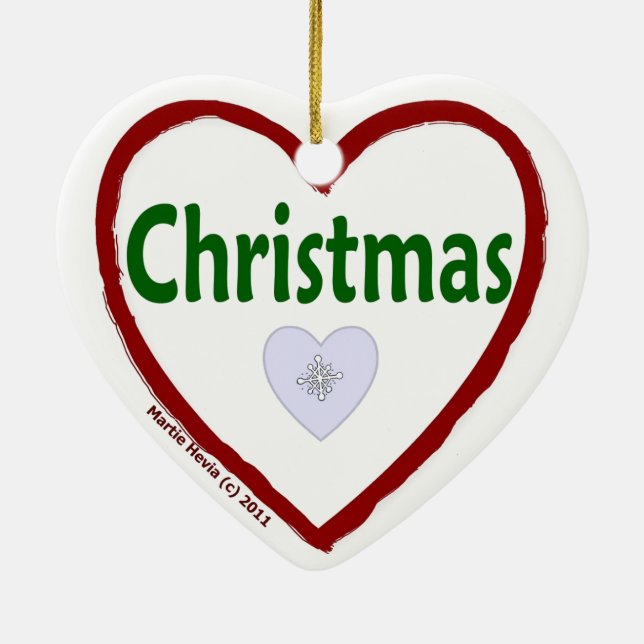 Love Christmas Ornament (Back)