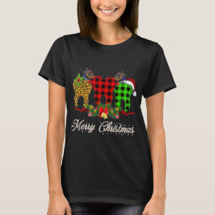 Love Christmas Tree Stethoscope Nurse Christmas T- T-Shirt