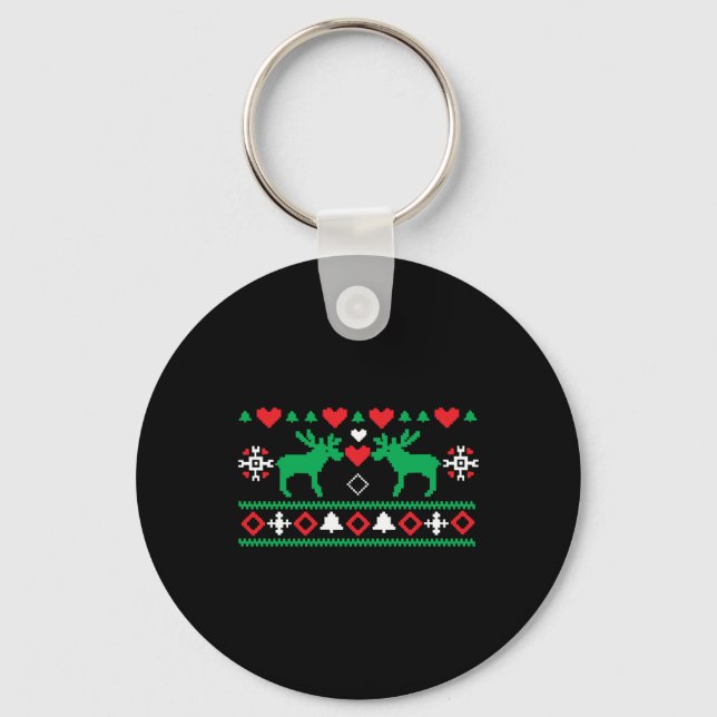 Love Christmas Ugly Key Ring (Front)