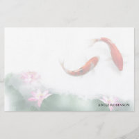 Love Circles Lotus Koi Orient Harmony Personalized
