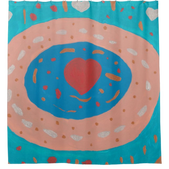 Love Circles Shower Curtain (Front)