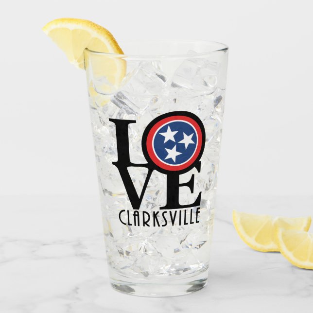 LOVE Clarksville Tennessee Glass (Front Ice)