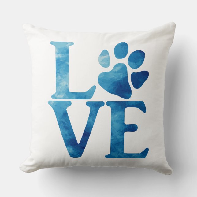 Love Classic Bright Blue Cushion (Front)