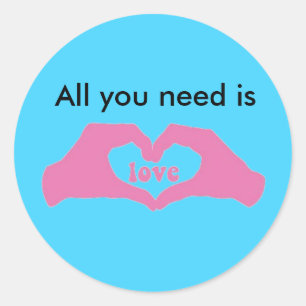 Love Classic Round Sticker