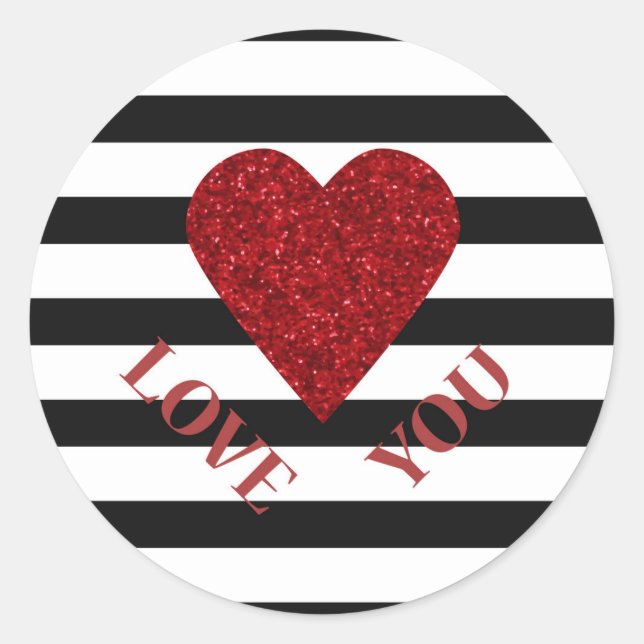 Love Classic Round Sticker (Front)