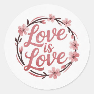 Love classic round sticker