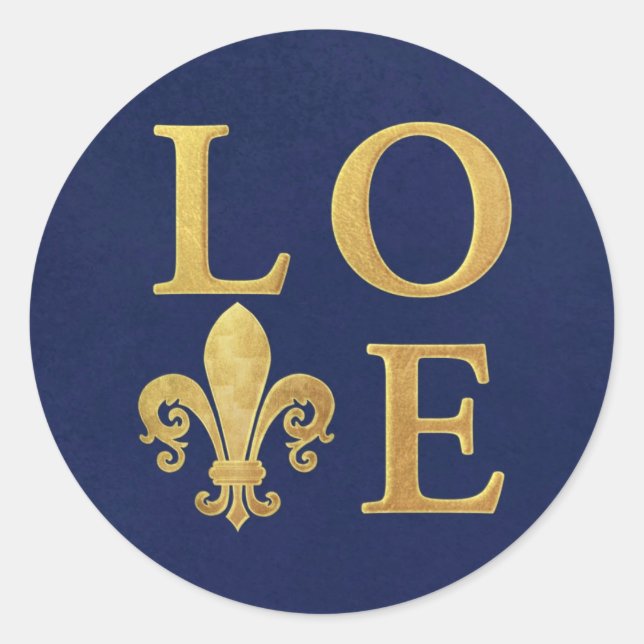 Love Classic Round Sticker (Front)