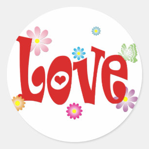 Love Classic Round Sticker