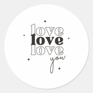Love Classic Round Sticker