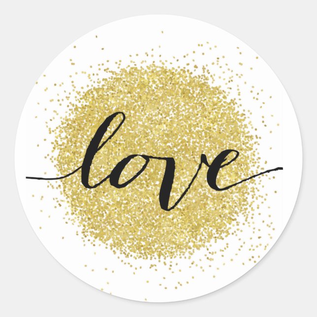 Love Classic Round Sticker (Front)