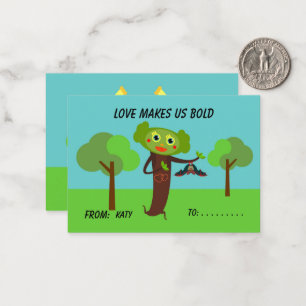 Love Classroom Kids Valentine's Flat Note Card