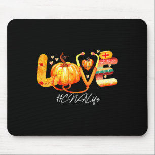 Love CNA Life Pumpkin Fall Autumn Thanksgiving Nur Mouse Pad