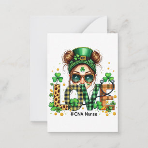 Love CNA Nurse HealthCare St Patrick's Day  Card