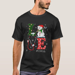 Love CNA Nurse Life Nursing Christmas Santa Reinde T-Shirt