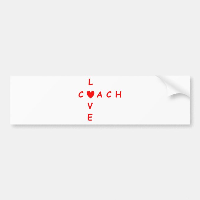 love coach bumper sticker (Front)