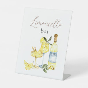 Love Cocktail Bridal Shower Limoncello Bar Pedestal Sign