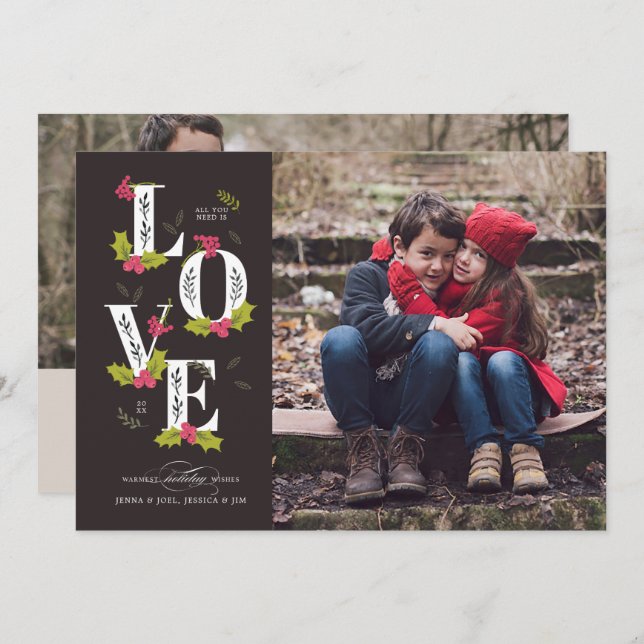 LOVE Cocoa Christmas Holiday Card (Front/Back)
