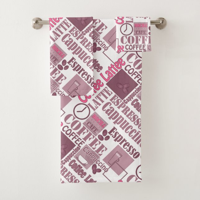 Love coffee bath towel set (Insitu)