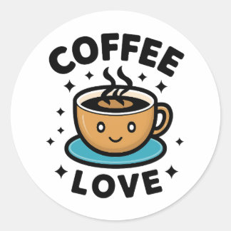 Love Coffee   Classic Round Sticker