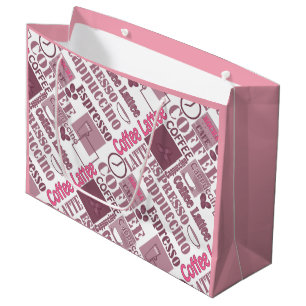 Love coffee large gift bag