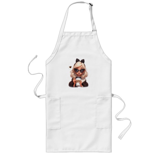 Love coffee long apron (Front)