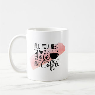Love & Coffee Mug – Funny Cute Coffee Lover Gift