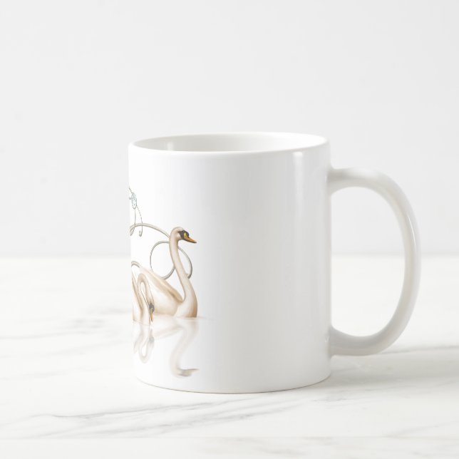 Love Coffee Mug with Two Swans (Right)