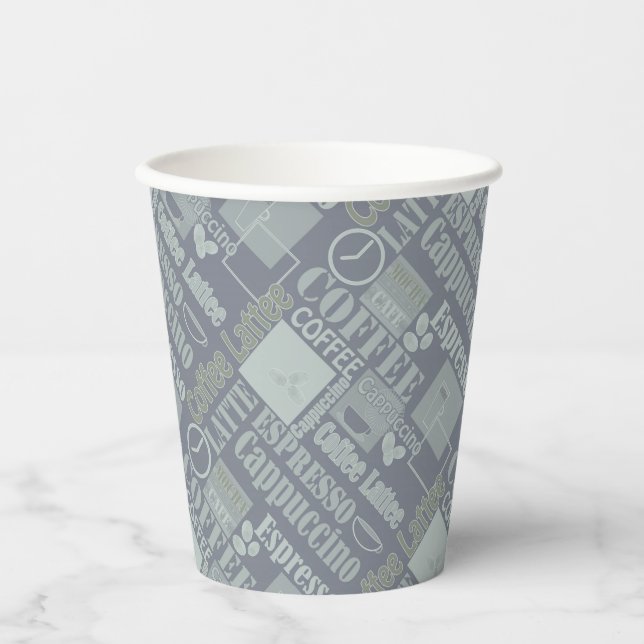 Love coffee pouf paper cups (Front)