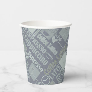 Love coffee pouf paper cups