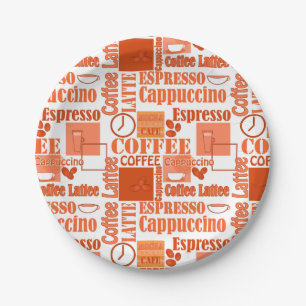 Love coffee pouf paper plate