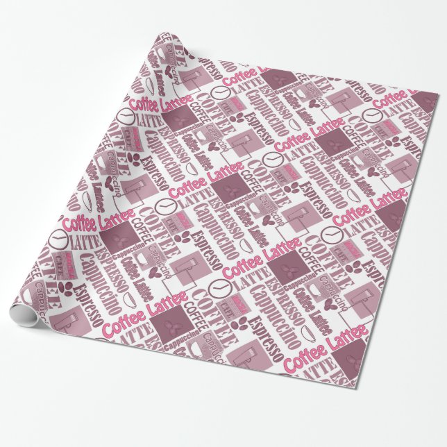 Love coffee wrapping paper (Unrolled)