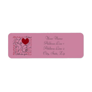 Love Collage - Personalise Return Address Label