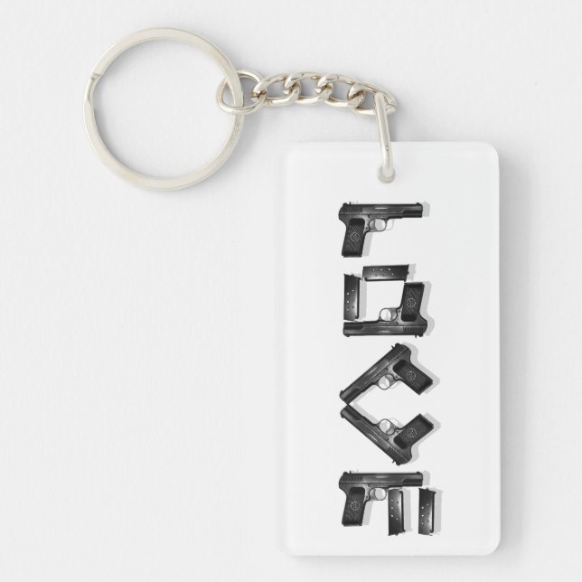 LOVE Collection  BW with shade 2 sided Keychain (Front)