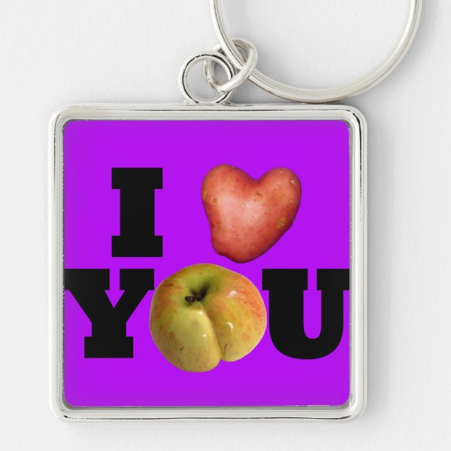 LOVE Collection I Love You Purple Keychain (Front)