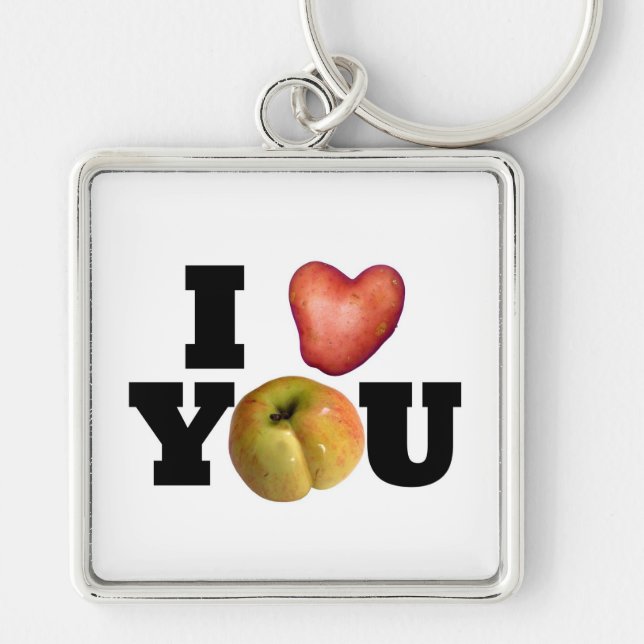 LOVE Collection I Love You White Keychain (Front)
