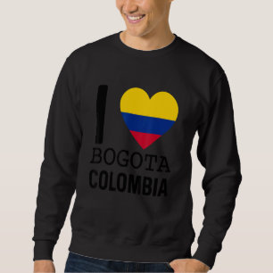 Love Colombia Bogotá Souvenir Flag Map Colombian C Sweatshirt