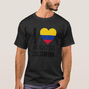Love Colombia Bogotá Souvenir Flag Map Colombian C T-Shirt