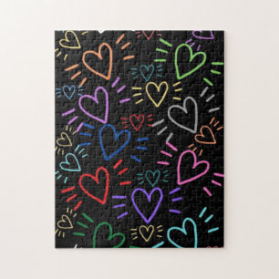 Love Colored Hearts Jigsaw Puzzle