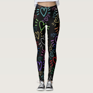 Love Colored Hearts Leggings