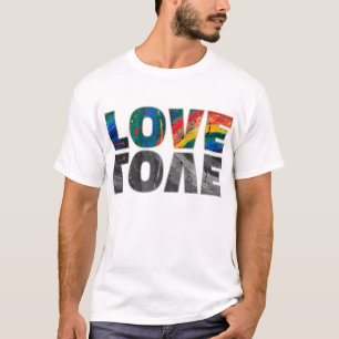 Love Colorful Rainbow Abstract Art Letters T-Shirt