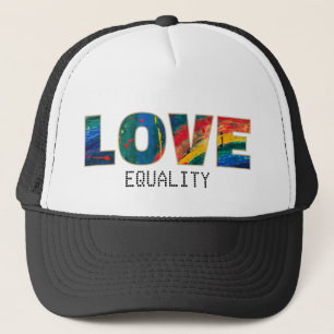 Love Colorful Rainbow LGBTQ+ Name Personalized Trucker Hat