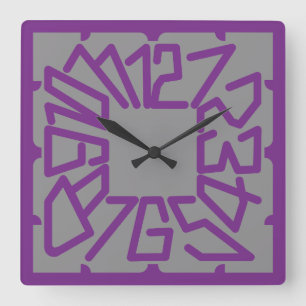 Love COLORS AND GRAYS by Masanser Square Wall Clock