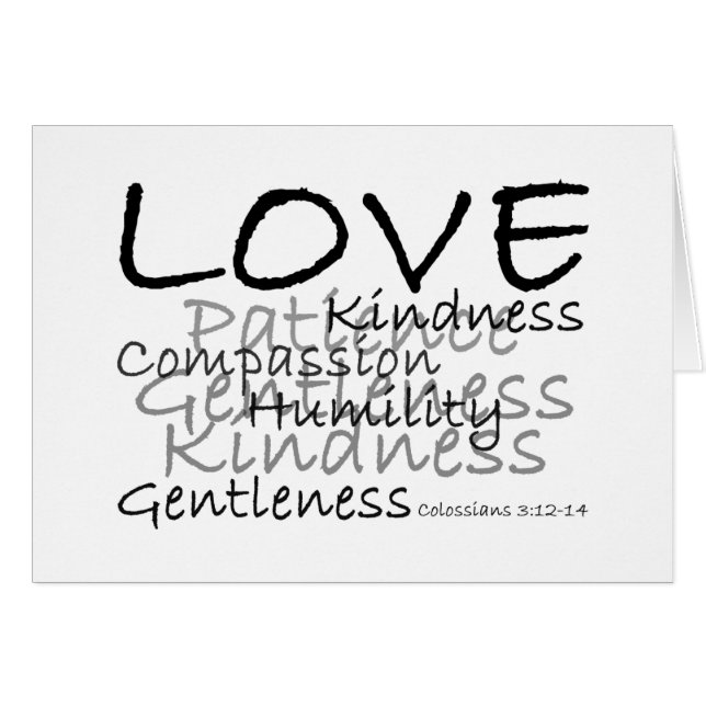 Love (Colossians 3) Card (Front Horizontal)