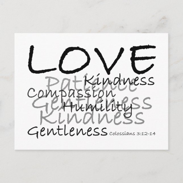 Love (Colossians 3) Postcard (Front)