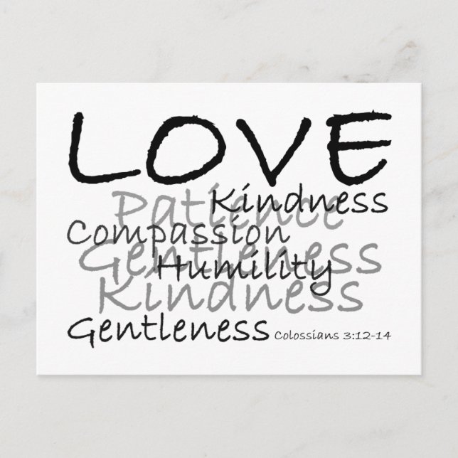 Love Colossians 3 Postcard (Front)