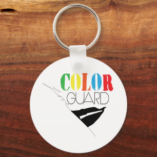 Love Colour Guard Button Key Chain