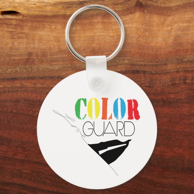 Love Colour Guard With Name Key Ring (Front)