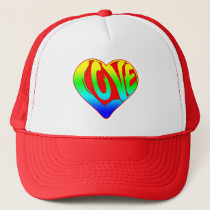 Love Colourful Heart Valentines Day Trucker Hat