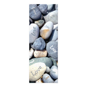 LOVE Colourful Stylish Natural Pebble Stones Photo Print